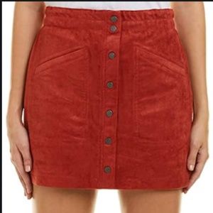 BCBGMAXAZRIA Women's Faux-Suede Miniskirt XXS
